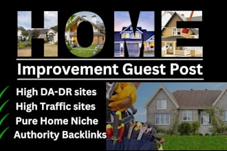 do guest posting on home improvement, decor and garden