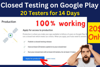 provide 12 testers for 14 days for your android application
