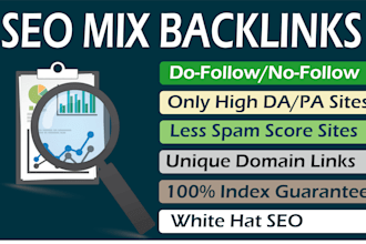 build 100 high quality mixed backlinks for SEO