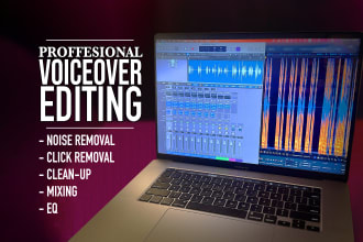 professionally edit, mix, and clean up your voiceover
