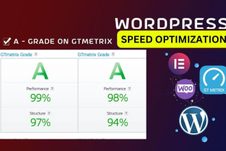 do wordpress speed optimization and improve google pagespeed gtmatrix scores