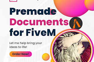provide high quality fivem roleplay documents