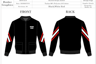 create unique tech pack and flat sketches for fashion design