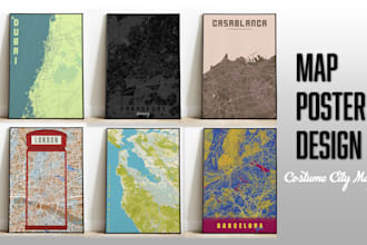 create a custom wall map poster for your country or city