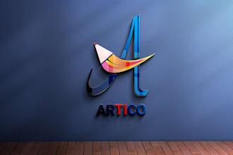 give premium wordmark pictorial abstract emblem logo