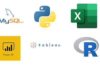 do analysis, visualization and report in python, r, excel, power bi, tableau