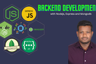 be your backend developer using nodejs, express, and mongodb