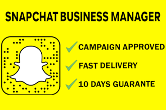 create snapchat business manager with ad approved