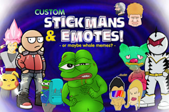 draw an illustration of your custom stickman for yt or memes