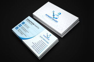 design pressure washing, junk removal business cards in 24 hours