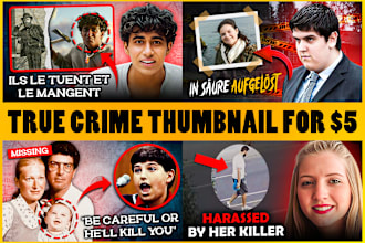 create eye catching true crime youtube thumbnail