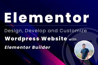 design and develop a responsive elementor landing page