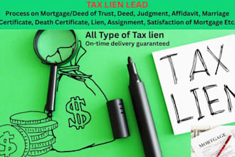 deliver verified tax lien leads with emails and phone numbers