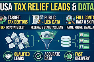 do tax relief lead generation, skip tracing and federal tax lien data