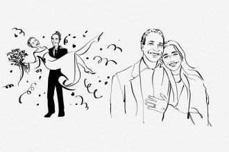 create a line art simple drawing
