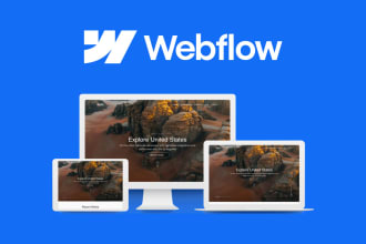 develop responsive webflow landing pages or websites