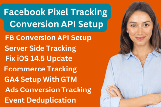 setup facebook pixel conversion API google analytics 4 or ga4 ecommerce tracking