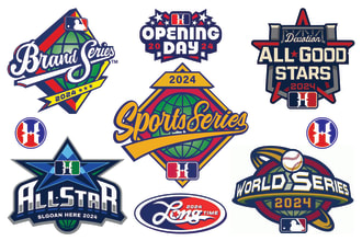 design custom nba, world series, mlb, all star and parody logo for your brand