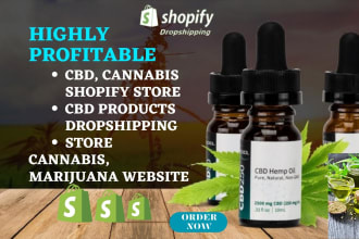 design marijuana cannabis cbd cbd products shopify store dropshipping website