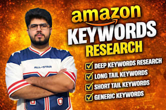 do excellent amazon keyword research, niche searchterms research for ppc