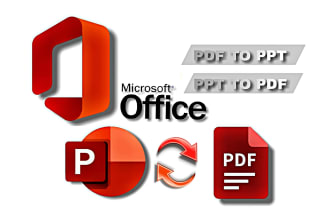 convert PPT to PDF or PDF to PPT  scanned