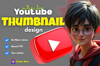 design attractive youtube thumbnail design in 4 hours