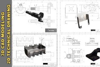 create technical drawing according to the sketch