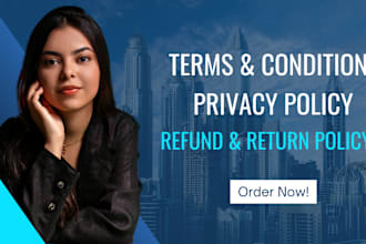 be your lawyer for privacy policy, legal contract writing, and legal agreement
