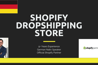 create a german dropshipping shopify shop fully automatic with google meta ads