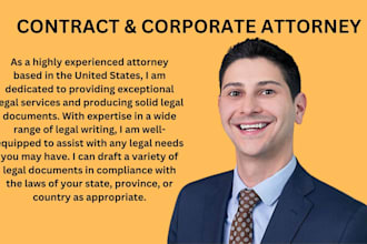 be your legal contract lawyer for privacy policy, terms and conditions, or nda