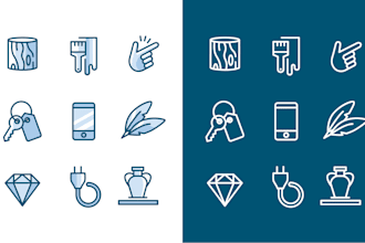 create illustrated vector icons for your website or app