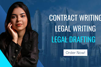 be your contract lawyer to write professional contract and legal agreement