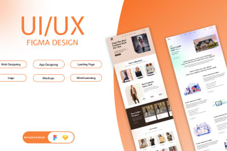 design a professional landing page or mockup in figma
