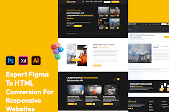 convert figma to HTML, xd to HTML, PSD to HTML responsive