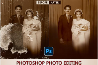 photo restoration, upscale image and enhancement image edit