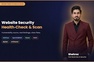 do a website security health check and vulnerability scan