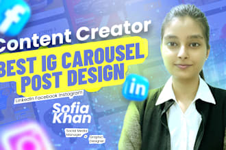 design attractive social media carousel post for instagram