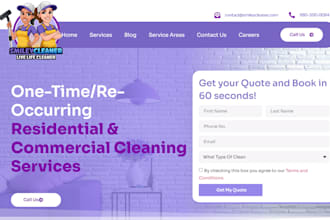 design commercial or residential house cleaning service company business website