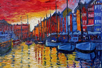 create a hand drawn oil painting on canvas with free shipping