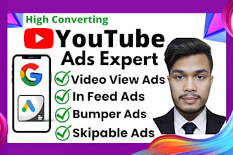 be your youtube ads campaign expert, yt video promotion through google ads