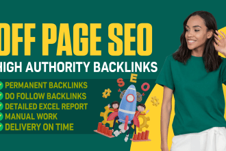 do full off page SEO complete link building increase da DR