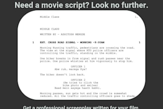 write stories and scripts for movies