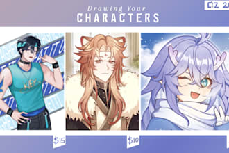 draw your character in anime style