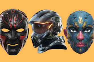 sculpt 3d models, 3d head bust, toys,3d helmet, mask for 3d printing
