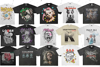 design your streetwear brand in y2k,hellstar, grunge  style unlimited revisions