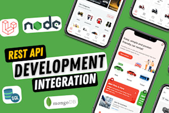 develop php laravel website, rest API and integrate any api