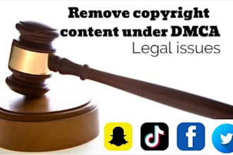 report defaming and copyright content from tiktok, instagram, twit