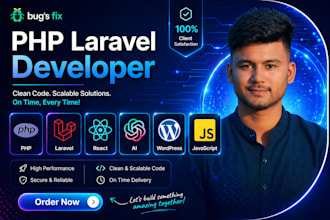 fix php laravel website bugs and be your php laravel developer