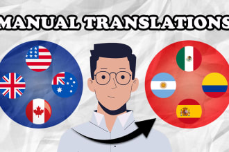 manually translate any document from english to spanish and vice versa