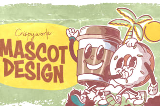 make vintage character illustration for your mascot